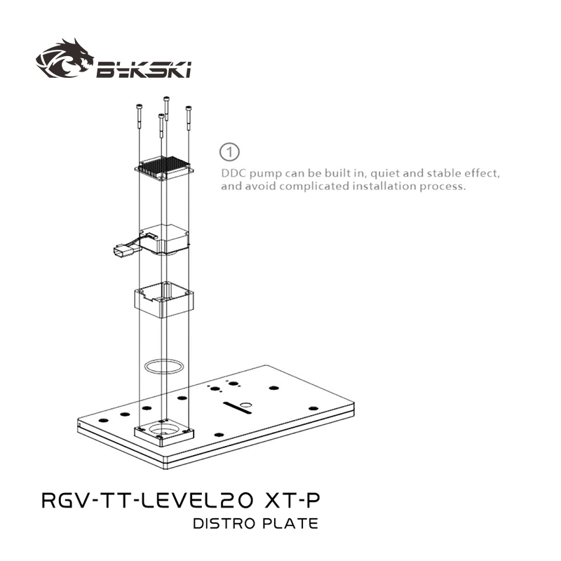 Bykski RGV-TT-LEVEL20XT-P Acry - Distro Plate Ddc Pump Combo 评论和价格